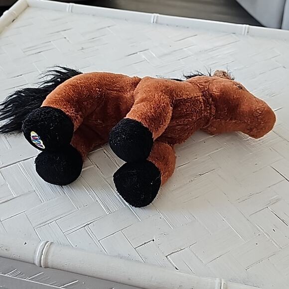 Ganz Webkinz Brown Arabian Horse Stuffed Animal Plush 9"T x 10"L - Picture 4 of 8